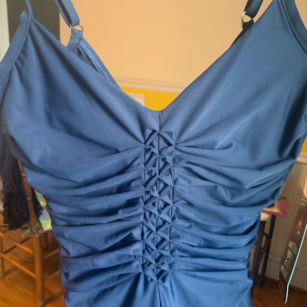 Miraclesuit navy swimsuit NWT size 10